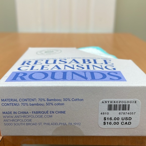 New Anthropologie Reusable Cleansing Rounds Bamboo Facial Pads, Set of 6!!🔥🔥🔥 - Picture 16 of 16